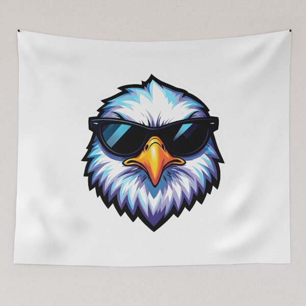 Item preview, Cool Eagle Mascot Wearing Sunglasses designed and sold by Kavya Art.