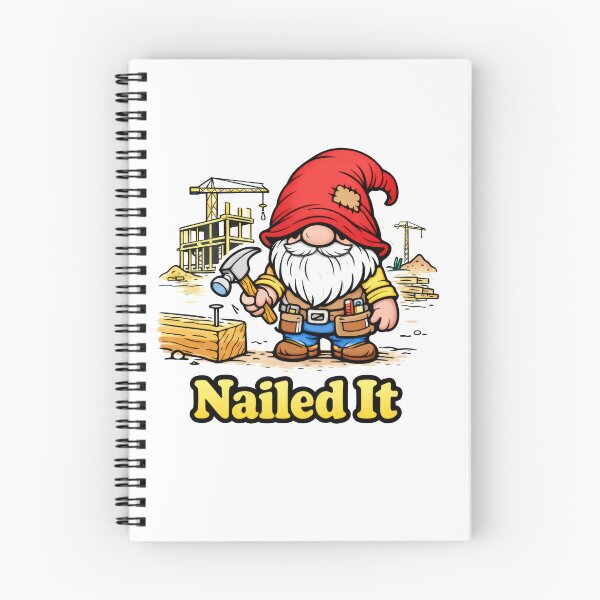 Item preview, Nailed It – Funny Carpenter Gnome Construction Art designed and sold by Moriarty's Digital Visions.