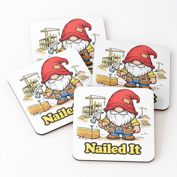 Item preview, Nailed It – Funny Carpenter Gnome Construction Art designed and sold by Moriarty's Digital Visions.