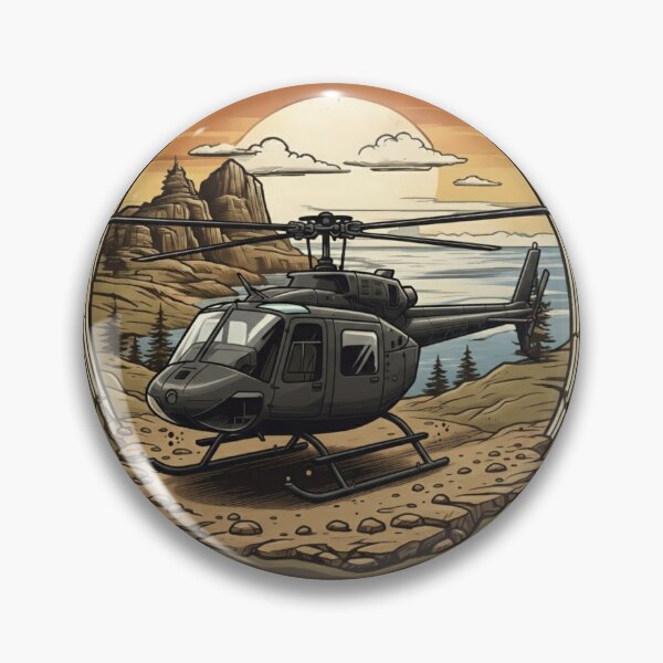 Item preview, Black Helicopter Adventure - Vintage Retro Art designed and sold by xofi.