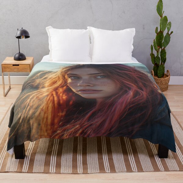 Item preview, Golden Hour Reverie: Pink Hair Portrait designed and sold by EvoluTee.