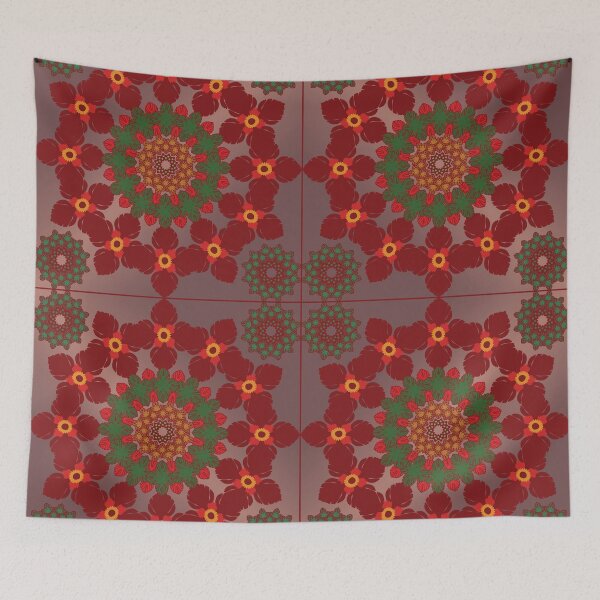 Item preview, Unity of Green Red Orange designed and sold by OIL Pattern Design .