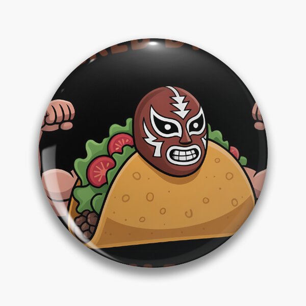 Item preview, Funny Powered by Tacos Y Lucha Libre Muscular Taco Wrestling designed and sold by tiemacopaxer.