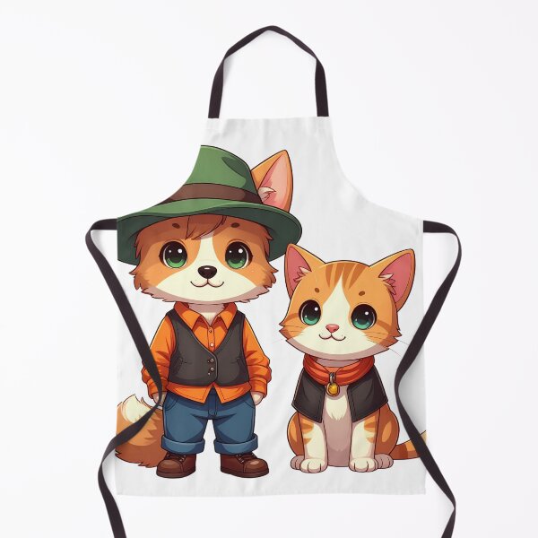 Item preview, Cute Chibi Dog and Cat Duo | Kawaii Animal Friends Illustration designed and sold by mcraft studio.