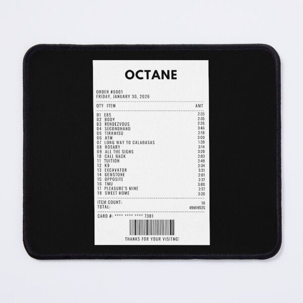 Item preview, OCTANE receipt designed and sold by 1xstonee-shop.