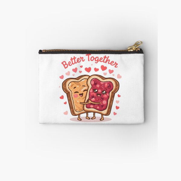 Item preview, Better Together Peanut Butter & Jelly Toast Hug Cute Kawaii Sticker designed and sold by FestivityFinds.