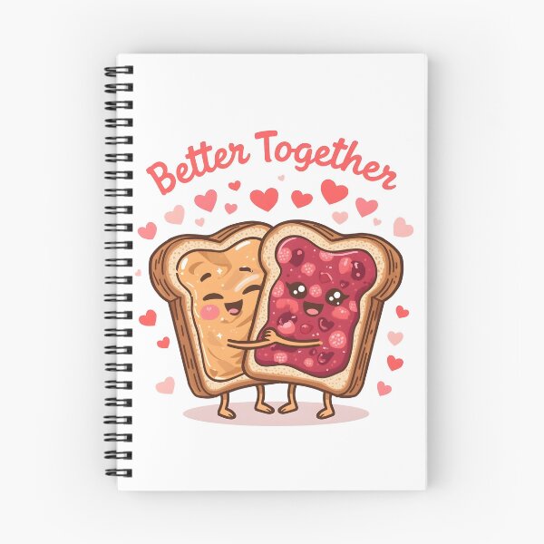 Item preview, Better Together Peanut Butter & Jelly Toast Hug Cute Kawaii Sticker designed and sold by FestivityFinds.