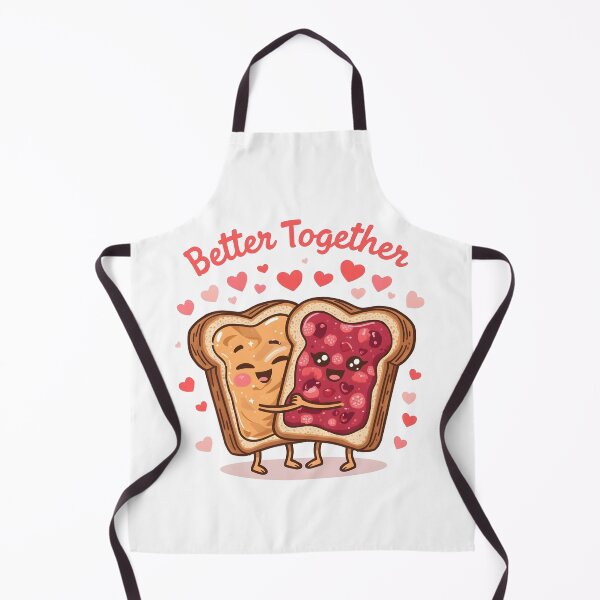Item preview, Better Together Peanut Butter & Jelly Toast Hug Cute Kawaii Sticker designed and sold by FestivityFinds.