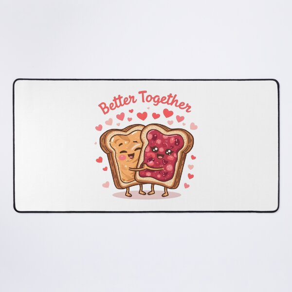 Item preview, Better Together Peanut Butter & Jelly Toast Hug Cute Kawaii Sticker designed and sold by FestivityFinds.