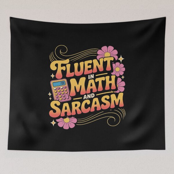 Item preview, Fluent in Math and Sarcasm School Nerd  designed and sold by joyouartArt.