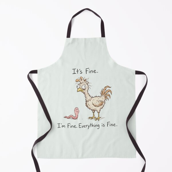 Item preview, "I'm Fine. It's Fine. Everything is Fine" Wet Dog Sarcastic Rainy Mood Color designed and sold by PixelQ.