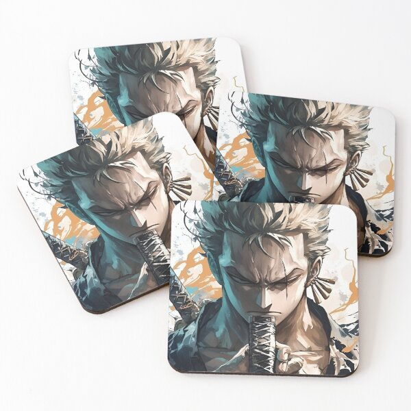 Item preview, Zoro - Stoic Anime Swordsman – Ink Splash Samurai Warrior Art designed and sold by Dyan4.