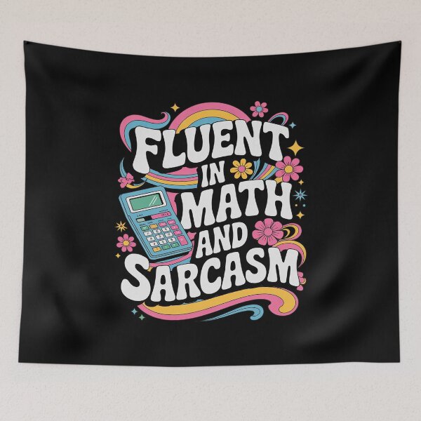 Item preview, Fluent in Math and Sarcasm School Nerd  designed and sold by joyouartArt.