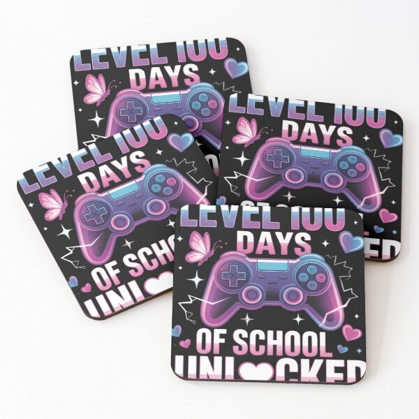 Item preview, Girls Gamer Pink Level 100 Days of School Unlocked 100th Day designed and sold by tiemacopaxer.