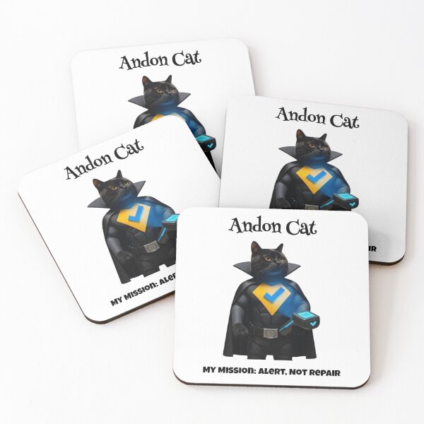 Item preview, Andon Cat – My Mission: Alert, Not Repair T-Shirt designed and sold by El Gato Número Uno.