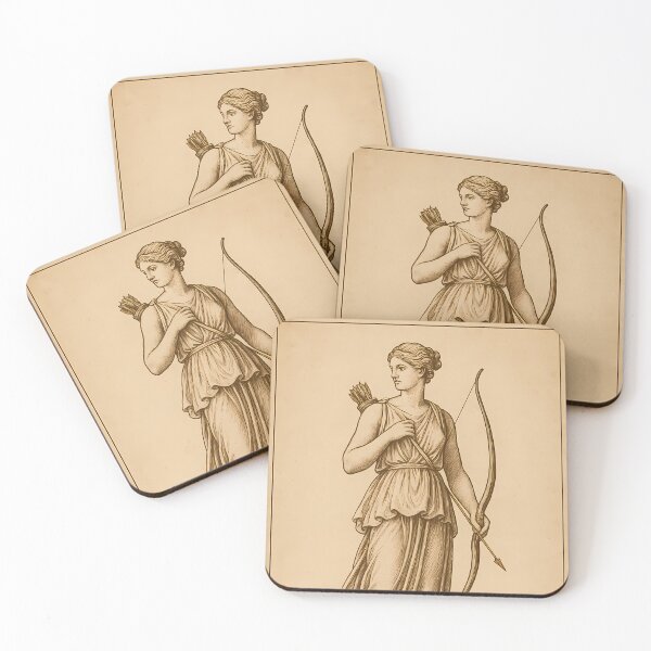 Item preview, Artemis Greek Goddess Vintage Illustration designed and sold by NarjaShop.