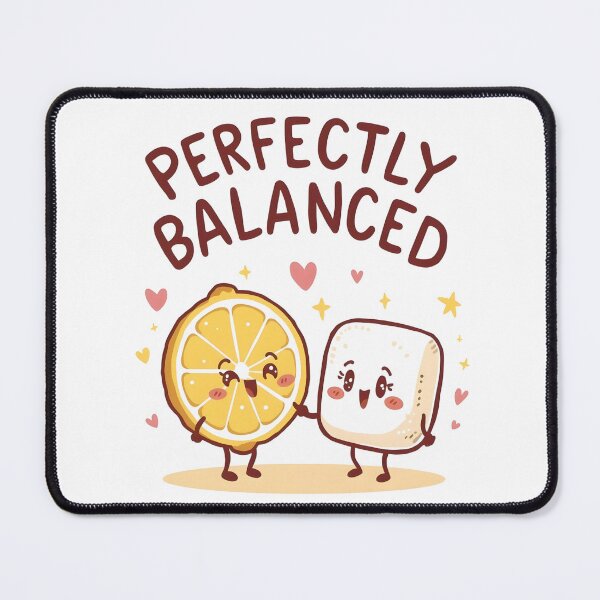 Item preview, Perfectly Balanced Lemon and Sugar Cute Kawaii Food Pun Sticker designed and sold by FestivityFinds.
