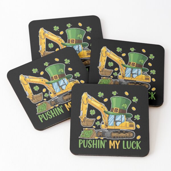 Item preview, St Patricks Day Bulldozer Saint Paddys Construction designed and sold by OlakunleOloroz.
