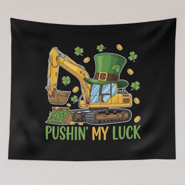 Item preview, St Patricks Day Bulldozer Saint Paddys Construction designed and sold by OlakunleOloroz.