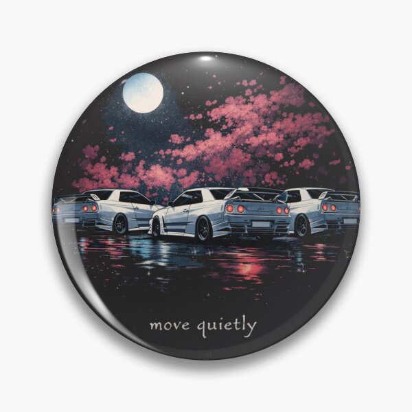 Artikelvorschau, „Move Quietly Night Drift“-T-Shirt | JDM-Auto-Mond-Ästhetik-T-Shirt entworfen und verkauft von KDesignCrafts.