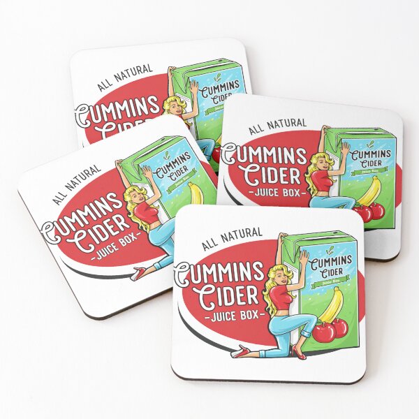 Item preview, Cummins Cider Juice Box Retro Pin-Up Vintage Humor Design designed and sold by lganme.