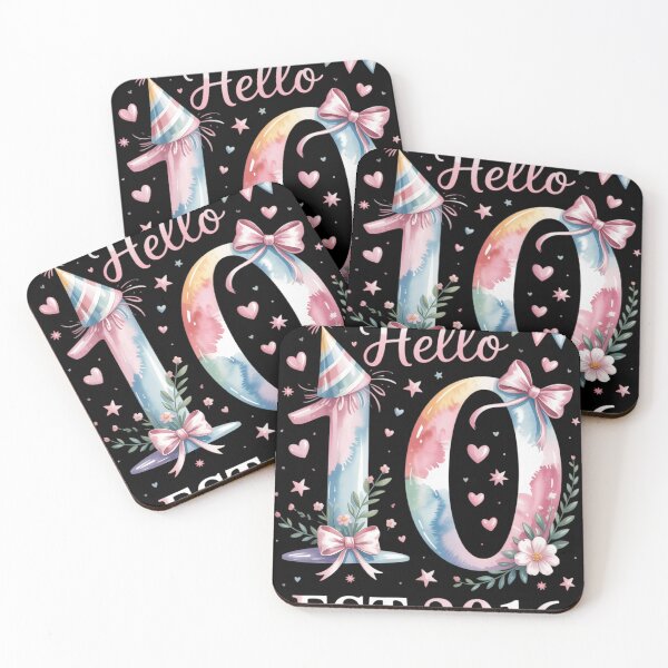 Item preview, Hello Ten 2016 Cute 10th Birthday Tie Dye 10 Year designed and sold by tiekanamac.