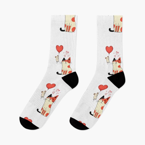 Item preview, Cat and Mouse Love Chase – Funny Valentine's Day designed and sold by Run to Creations.