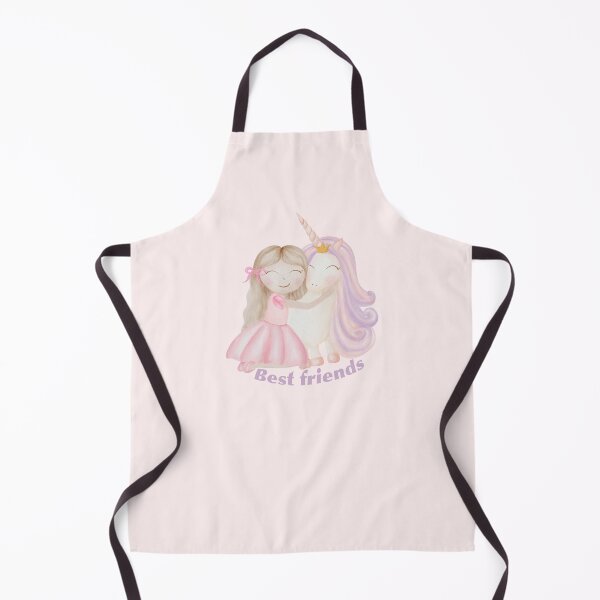 Item preview, Watercolor girl princess and unicorn best friends children illustration designed and sold by katasonovaart.