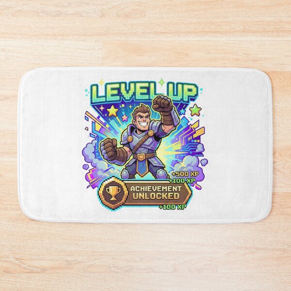 Item preview, Gaming Achievement Unlocked: Level Up Victory Illustration designed and sold by SheebRock.