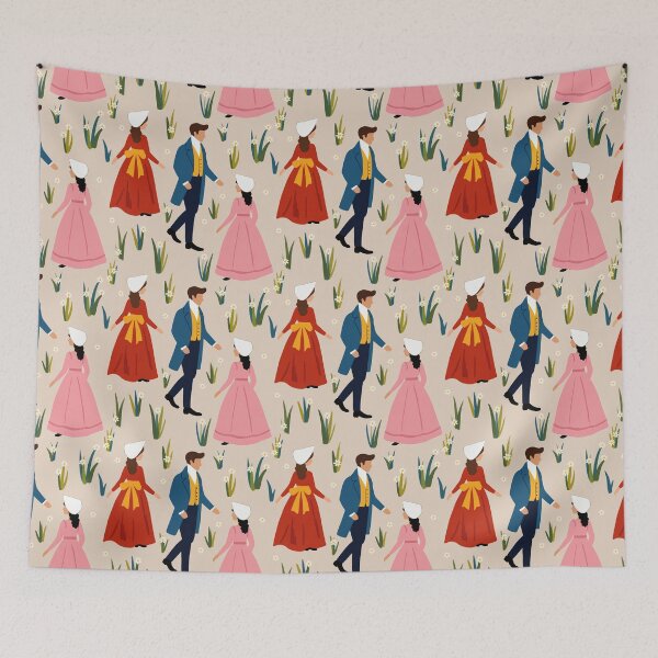 Item preview, Regency Era Seamless Pattern Vintage Jane Austen Style Historical Romance designed and sold by FRH Design ⭐⭐⭐⭐⭐.
