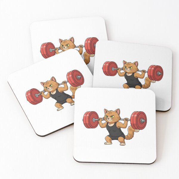 Item preview, Athletic Cat Lifting Weights designed and sold by WangTomLab.