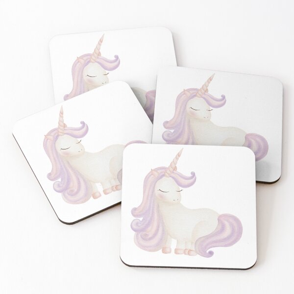 Item preview, Watercolor cute unicorn best friends of princess children illustration designed and sold by katasonovaart.