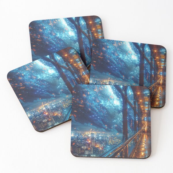 Item preview, Skybridge — Cosmic City Corridor Artwork designed and sold by QuantumDrift.