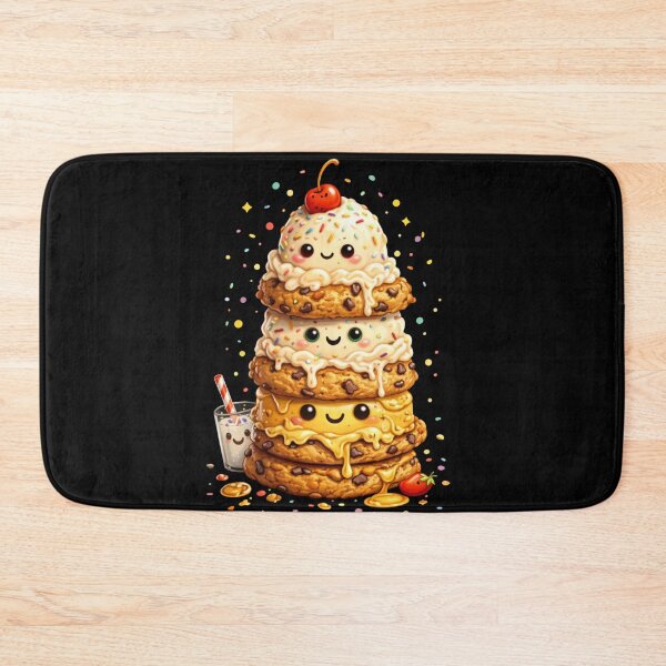 Item preview, Cute Kawaii Cookie & Ice Cream Stack – Adorable Dessert Illustration designed and sold by MeghannsMinimalMeals.