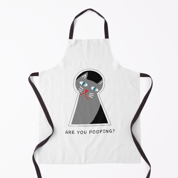 Item preview, Cat peeping through a keyhole – Are You Pooping? designed and sold by Stick People Designs.