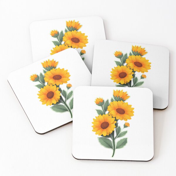 Item preview, Sunflower Botanical Bouquet in Warm Yellow and Green designed and sold by Yogabyadeola.