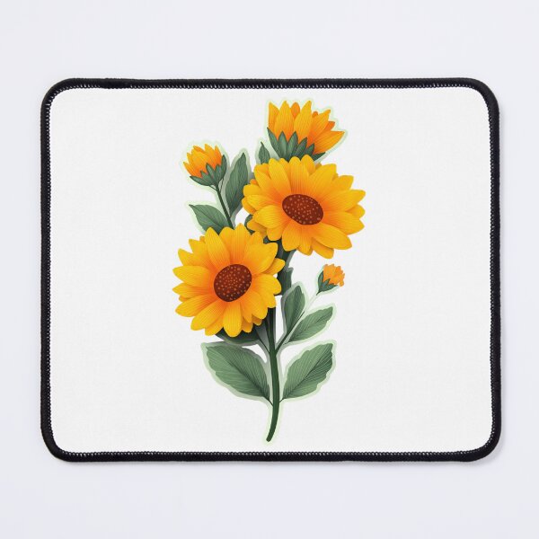 Item preview, Sunflower Botanical Bouquet in Warm Yellow and Green designed and sold by Yogabyadeola.