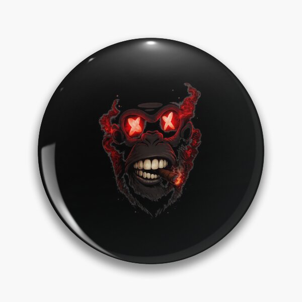 Item preview, Smoking Gorilla With Glowing Red Eyes designed and sold by GenzShoppingHub.