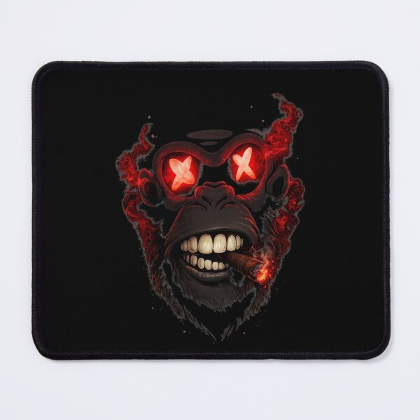 Item preview, Smoking Gorilla With Glowing Red Eyes designed and sold by GenzShoppingHub.