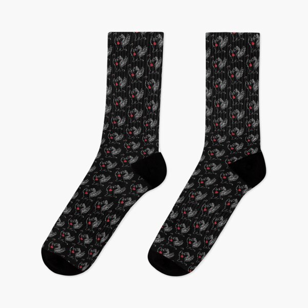 Item preview, Black Dog Angel with Red Heart on Black Background designed and sold by Digitalmyth's Designs.