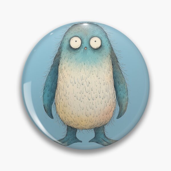 Item preview, A surprised blue bird with large eyes designed and sold by Mianku | Für das Leben.