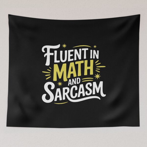 Item preview, Fluent in Math and Sarcasm Teacher Groovy wavy designed and sold by joyouartArt.