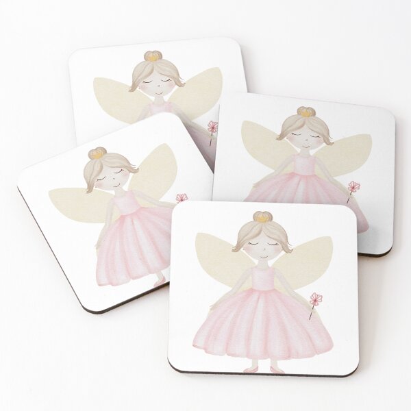 Item preview, Watercolor cute princess with fairy tale wings, crown and magic wand gorgeous children illustration designed and sold by katasonovaart.