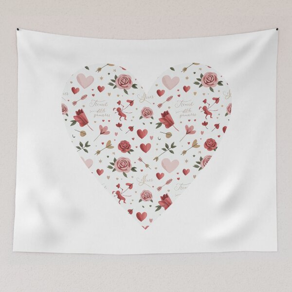 Item preview, Cupid’s Canvas: Hand-Drawn Watercolor Valentine Pattern designed and sold by desinganddecor.
