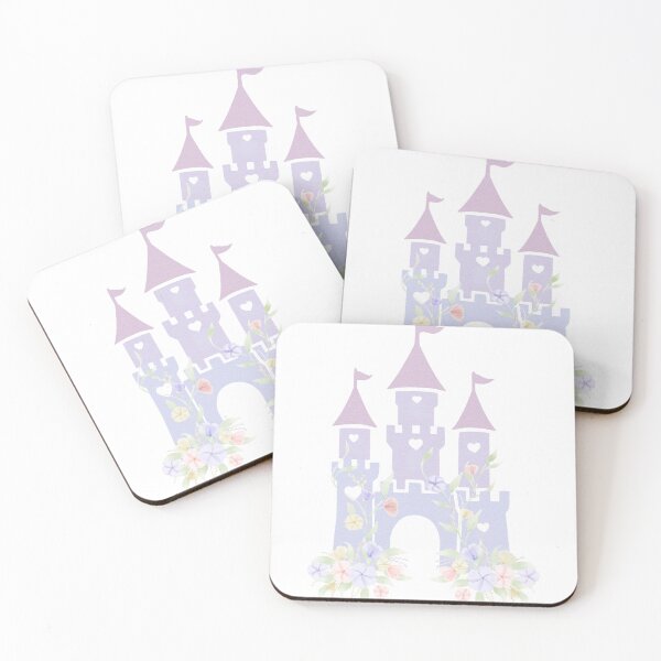 Item preview, Watercolor pastel flourish princess castle designed and sold by katasonovaart.