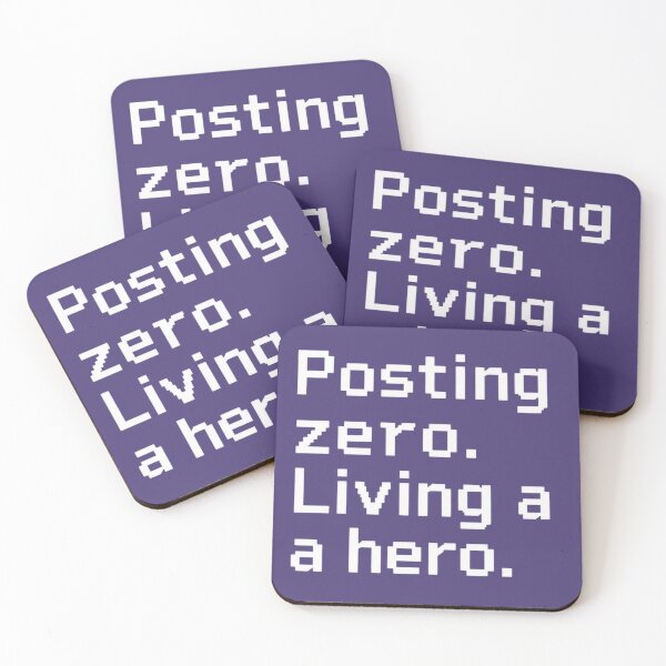 Item preview, Posting Zero. Living a Hero. – Quiet Confidence Minimalist Typography designed and sold by Activity01.