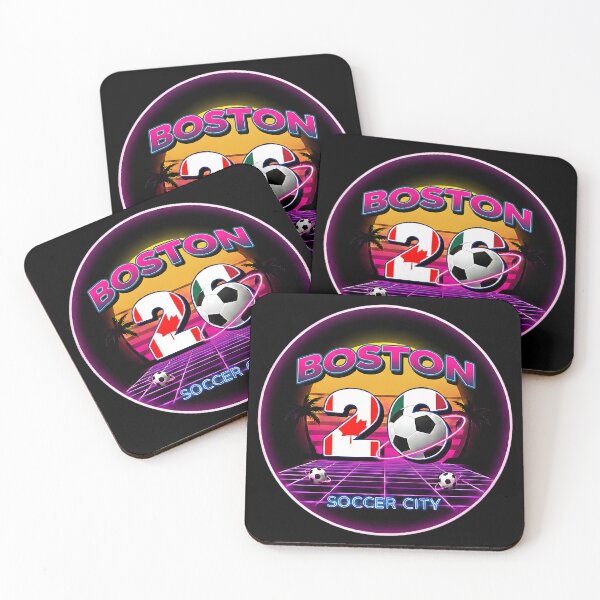 Item preview, Retro Neon Boston Soccer City 2026 Emblem designed and sold by Silent Watch Threads..
