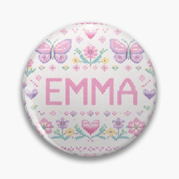 Artikelvorschau, Emma Strickdesign mit Pastell-Blumen und Schmetterlingen entworfen und verkauft von Mauswohn.
