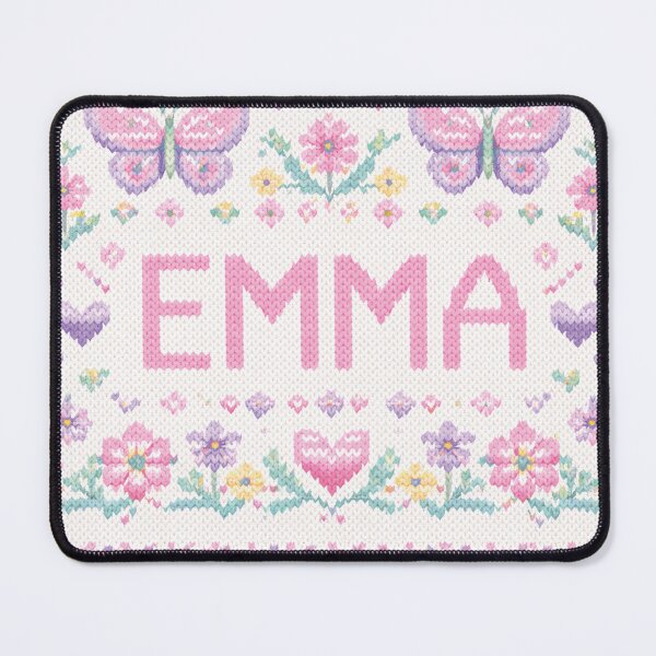 Item preview, Emma knitting design with pastel flowers and butterflies designed and sold by Mauswohn.