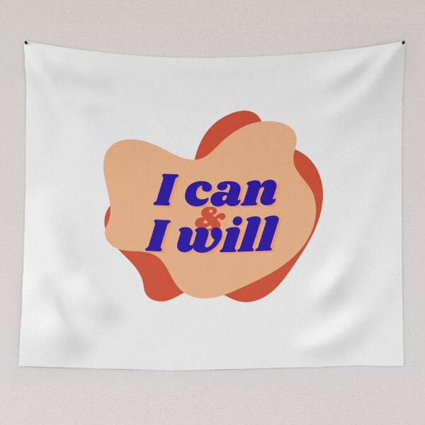 Item preview, I Can & I Will – Positive Affirmation Typography Design designed and sold by teevraa.